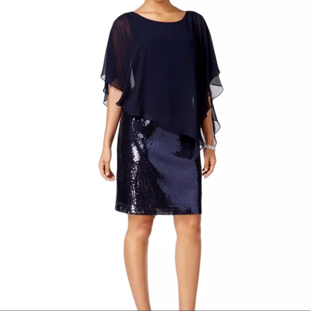 MSK blue sequin dress for any event